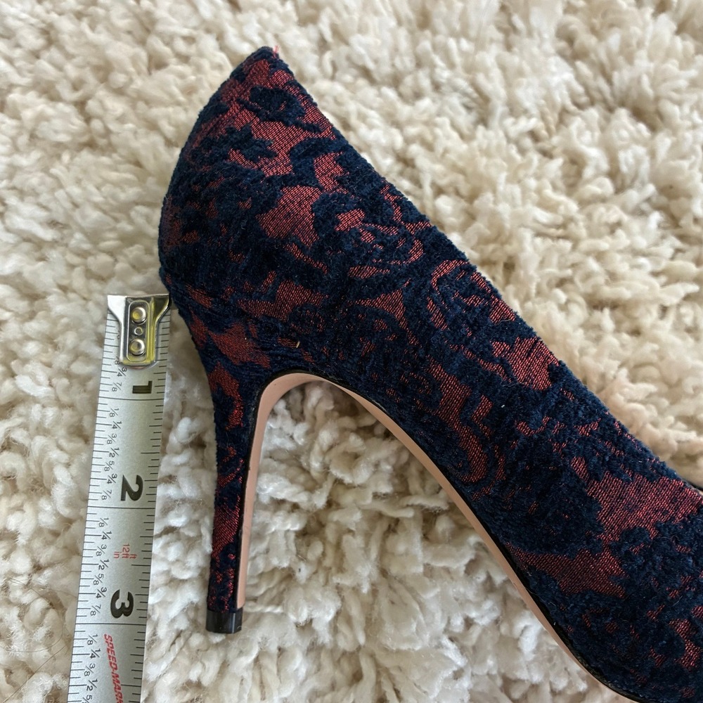 J. Crew Elsie Pump Women's 7 Velvet Brocade Rhinestone Bow Chic Formal Party - Picture 8 of 8